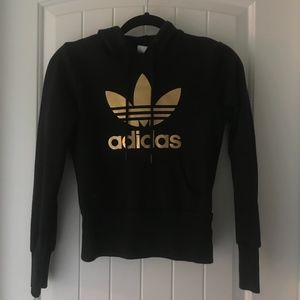 Women's Adidas Pullover Metallic Gold Logo